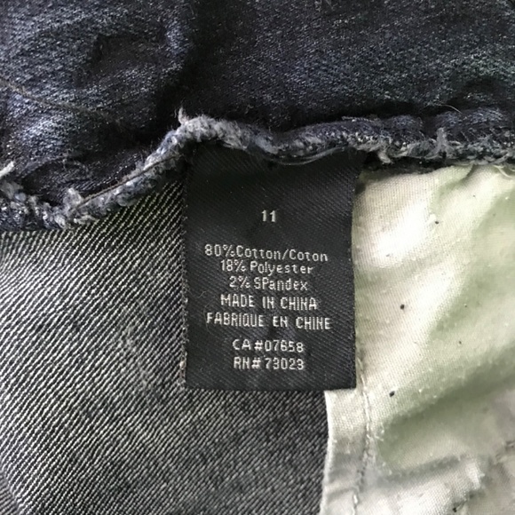 Y2K Scarlett Sirens Double Button Wide Leg Jeans Size 11 - 9/10 Fit Navy Blue - Picture 4 of 7